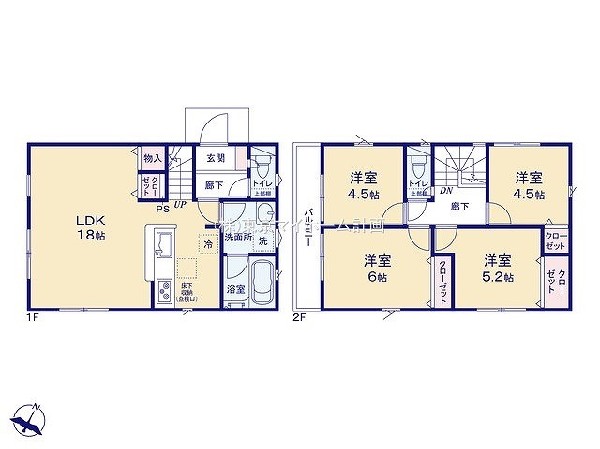 東村山市秋津町2丁目　新築一戸建て　3880万円　14号棟