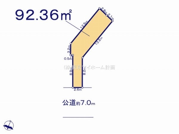 調布市富士見町3丁目　建築条件付売地　2900万円　E区画