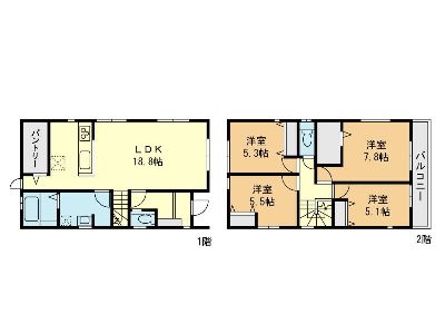 川崎市麻生区王禅寺東5丁目　新築一戸建　5890万円　1号棟