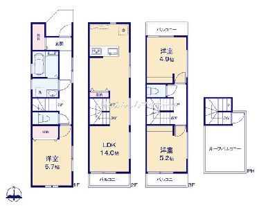 川崎市中原区木月2丁目　新築一戸建　5780万円