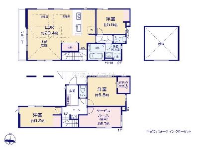 川崎市中原区宮内3丁目　新築一戸建　7490万円　3号棟