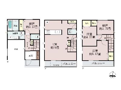 川崎市幸区塚越3丁目　新築一戸建　6290万円　2号棟