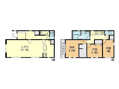 川崎市高津区上作延4丁目　新築一戸建　6680万円　3号棟