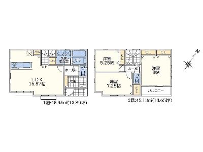 横浜市青葉区大場町　新築一戸建　7080万円　B号棟