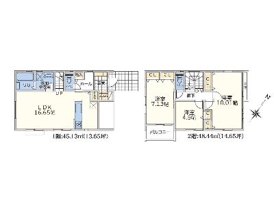 横浜市青葉区大場町　新築一戸建　7580万円　C号棟