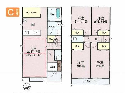 稲城市大丸　新築一戸建　5190万円　C号棟