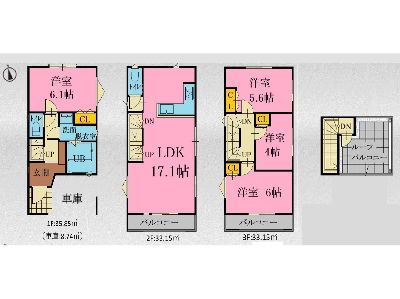 川崎市宮前区有馬5丁目　新築一戸建　5980万円　2号棟