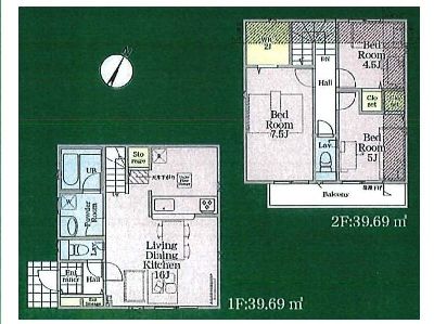 狛江市岩戸南4丁目　新築一戸建　5390万円　8号棟