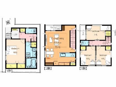 横浜市港北区高田東4丁目　新築一戸建　5380万円　3号棟