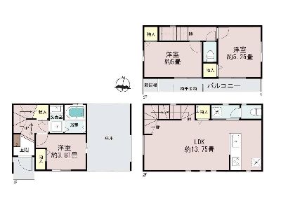 川崎市中原区新城中町　新築一戸建　6290万円　1号棟