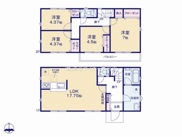 小金井市貫井南町4丁目　新築一戸建て　5690万円　2号棟