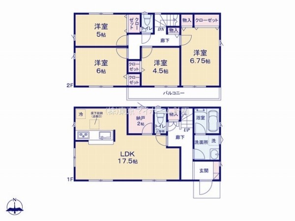 小金井市貫井南町4丁目　新築一戸建て　5790万円　3号棟