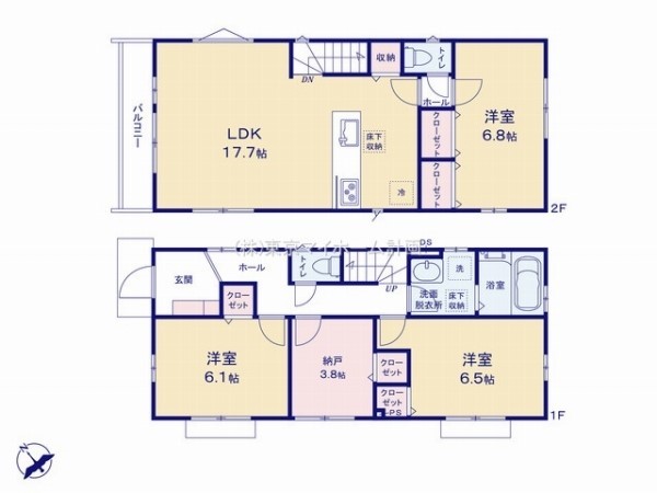 府中市四谷1丁目　新築一戸建て　4980万円　2号棟