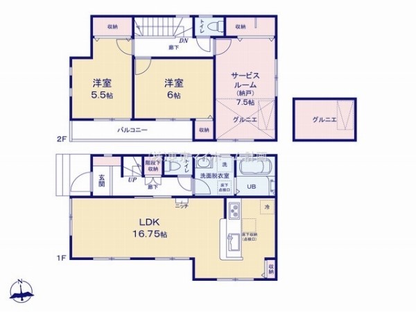 小金井市梶野町3丁目　新築一戸建て　7480万円　3号棟