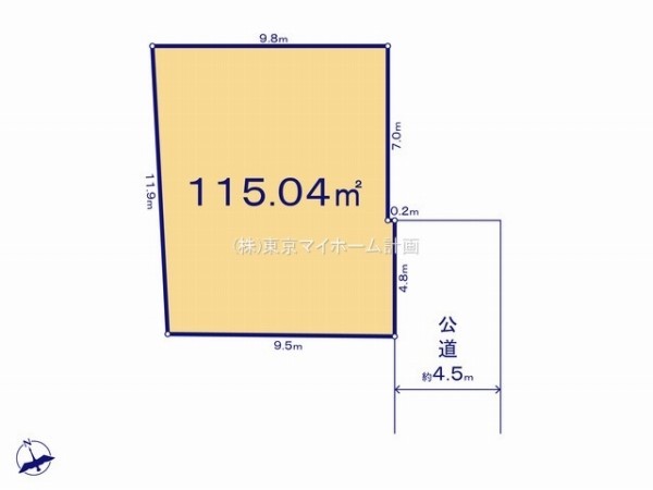 調布市小島町3丁目　建築条件無売地　6780万円　B区画