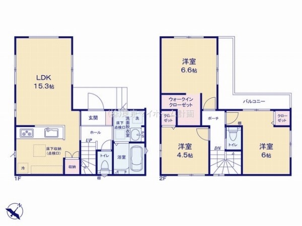 東久留米市中央町4丁目　新築一戸建て　4199万円　1号棟