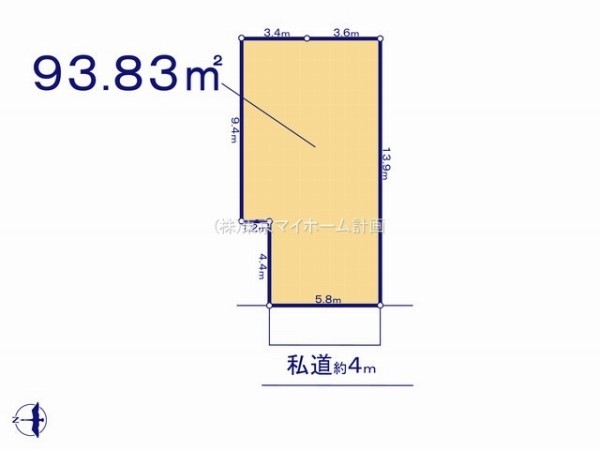 小金井市東町2丁目　建築条件付売地　3880万円　B区画