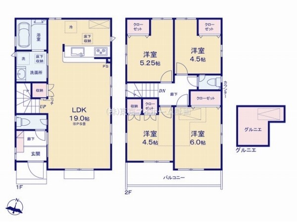 東村山市富士見町3丁目　新築一戸建て　3930万円　2号棟