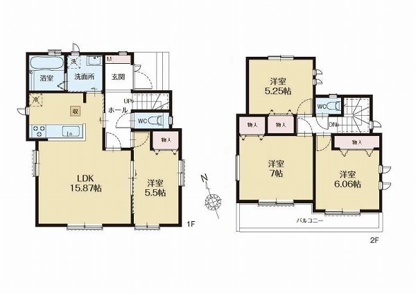 東村山市秋津町4丁目　新築一戸建て　5190万円　3号棟