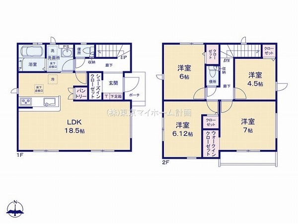 グラファーレ　東村山市恩多町5丁目　新築一戸建て　4380万円　2号棟