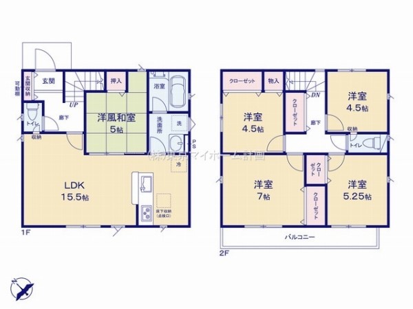 清瀬市下宿2丁目　新築一戸建て　3380万円　2号棟