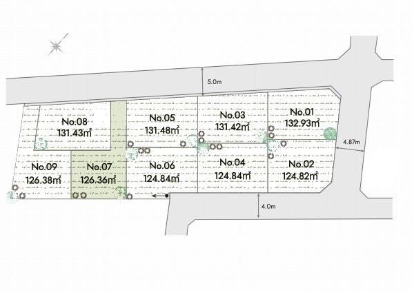 国分寺市内藤2丁目　建築条件無売地　5080万円　7区画