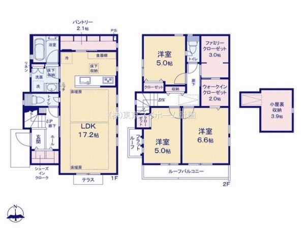 国分寺市西恋ヶ窪3丁目　新築一戸建て　6980万円　D号棟