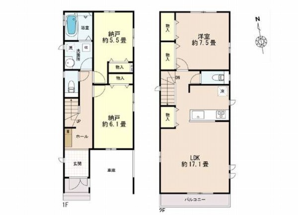 西東京市柳沢2丁目　新築一戸建て　4990万円　2号棟