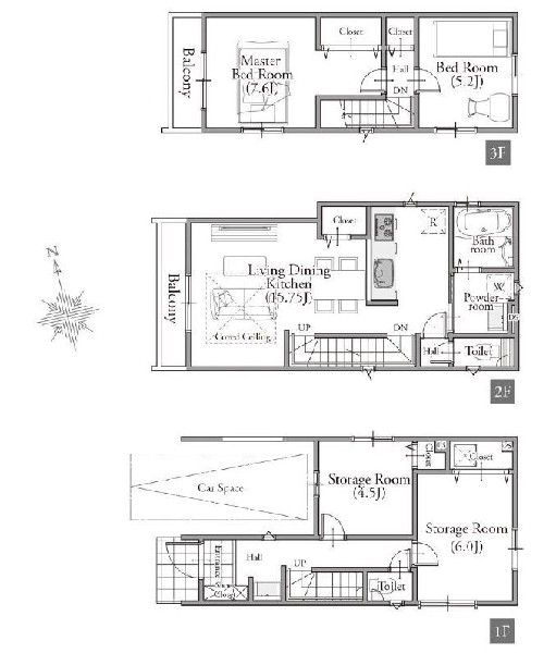 グラファーレ　府中市天神町1丁目　新築一戸建て　6090万円　1号棟